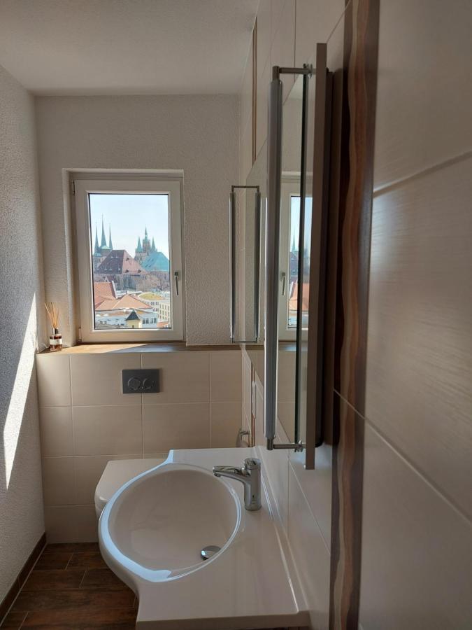 At The Top - Penthouse Ueber Den Daechern Der Stadt 埃尔福特 外观 照片