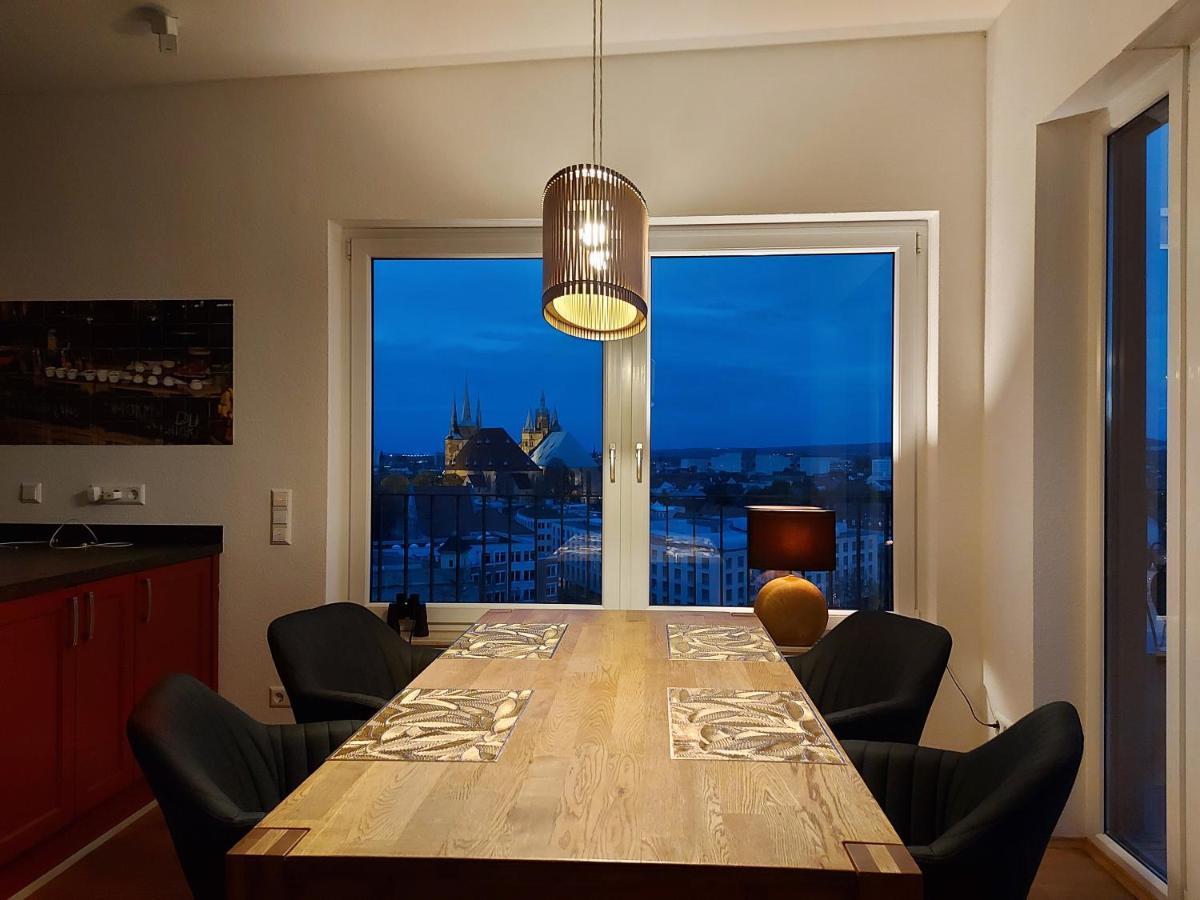 At The Top - Penthouse Ueber Den Daechern Der Stadt 埃尔福特 外观 照片